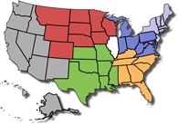 SIUE Admissions U.S. Territory Map