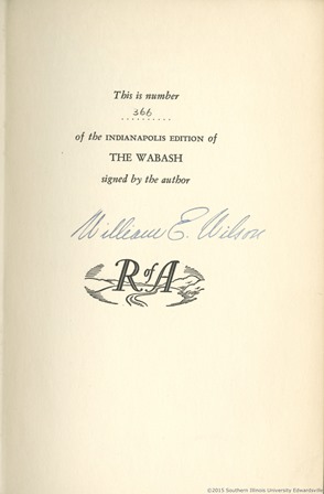 Limited edition page from The Wabash