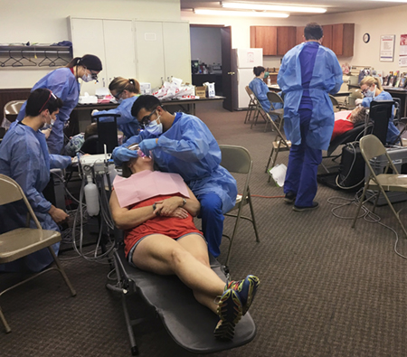 SIU SDM students participated in a community dentistry event in Hardin.