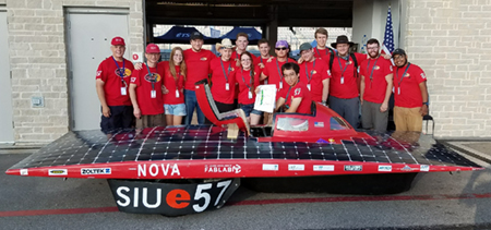 The SIUE Solar Car team finished in the top 10 at the Formula Sun Grand Prix (FSGP) held July 2-8 in Austin, Texas.