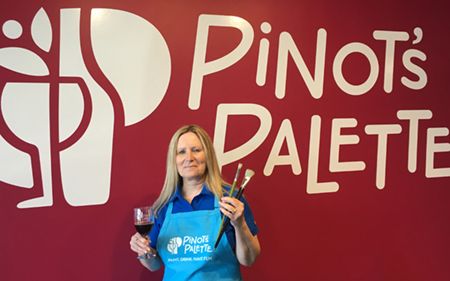 Jane Seymour, owner of Pinot’s Palette in Edwardsville.