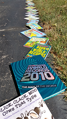 SIUE invites the public to participate in its “Longest line of books” Guinness World Record attempt, with gently-used donated books creating a path for miles.
