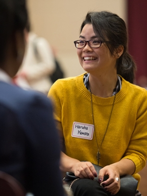 Haruka Kawata attended the SIUE Graduate School Open House to learn more about the art therapy counseling program and gain the perspective of current graduate students.