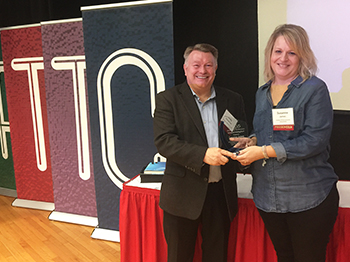 SIUE’s Susanne James, PhD, associate professor and graduate program director in the School of Education, Health and Human Behavior’s Department of Teaching and Learning, received the Focus on Teaching and Technology (FTTC) Teaching with Technology Award on Friday, Sept. 29.