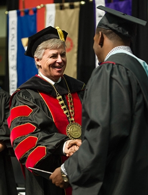 Chancellor Randy Pembrook at Fall 2017 Commencement 