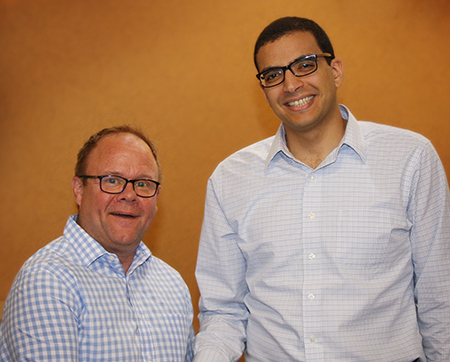 (L-R) Korte Company President and CEO Todd Korte and SIUE Assistant Professor in the Department of Construction Ahmed Abdelaty, PhD.