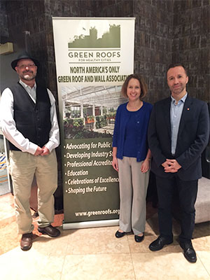 (L-R) SIUE’s Bill Retzlaff, Susan Morgan and Serdar Celik attended the CitiesAlive 16th Annual Green Infrastructure Conference where SIUE was announced as a Living Architecture Regional Center of Excellence.