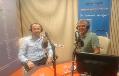 SIUE’s Serdar Celik, PhD, (left) appeared on the nationally broadcast show “Green Radio,” hosted by Dr. Levent Yalcin in Turkey.