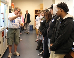 Bob Dixon with students at NCERC