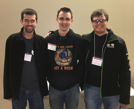 Third place winners at the local ACM ICPC were SIUE juniors (L-R) Dan Benke, Sean Pohl and Chris Krozel.