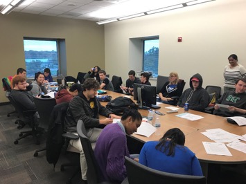 Student contestants in the 2018 IEEE St. Louis Section Black Box Competition held at SIUE.