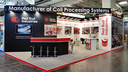 Red Bud Industries, Inc.’s booth space at Euroblech 2018.