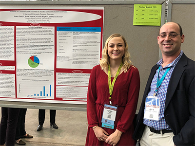 SIUE senior Alyssa Groene presented her research alongside James Panico, PhD, at the American Speech, Language and Hearing Association’s (ASHA) annual convention.