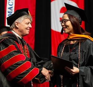 SIUE Chancellor Randy Pembrook at Fall 2018 Commencement