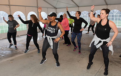 At the Ladies Night Event, many attendees enjoyed Zumba classes led by instructor Sonja Collins.