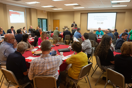 SIUE and Madison County Community and Economic Development (MCCD) co-hosted the Metro East Economic Development Seminar for elected officials on Friday, June 7 on SIUE’s campus.