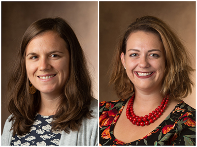 Vaughn Vandegrift URCA Research Mentor of the Semester Awards were presented to both Carlee Hawkins, PhD, assistant professor in the Department of Psychology, and Brittany Peterson, PhD, assistant professor in the Department of Biological Sciences.