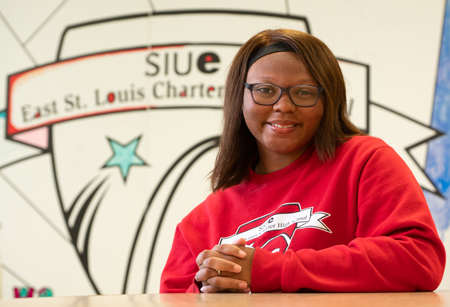 Jakailah Hardiman, a 2023 SIUE Meridian Scholarship recipient, SIUE East St. Louis Charter High School valedictorian and CHS Prom Queen.