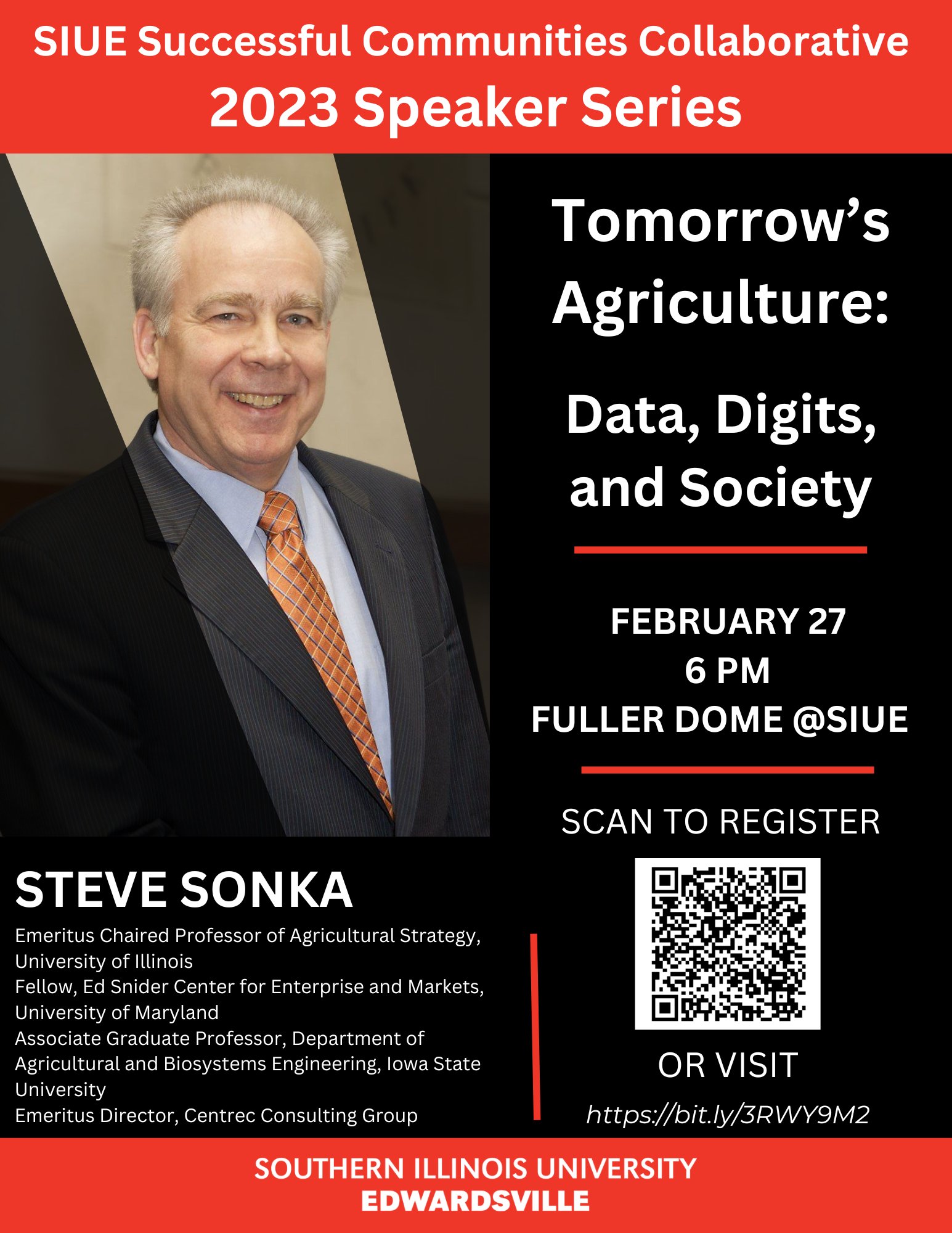 Flyer advertising Steve Sonka's talk. 