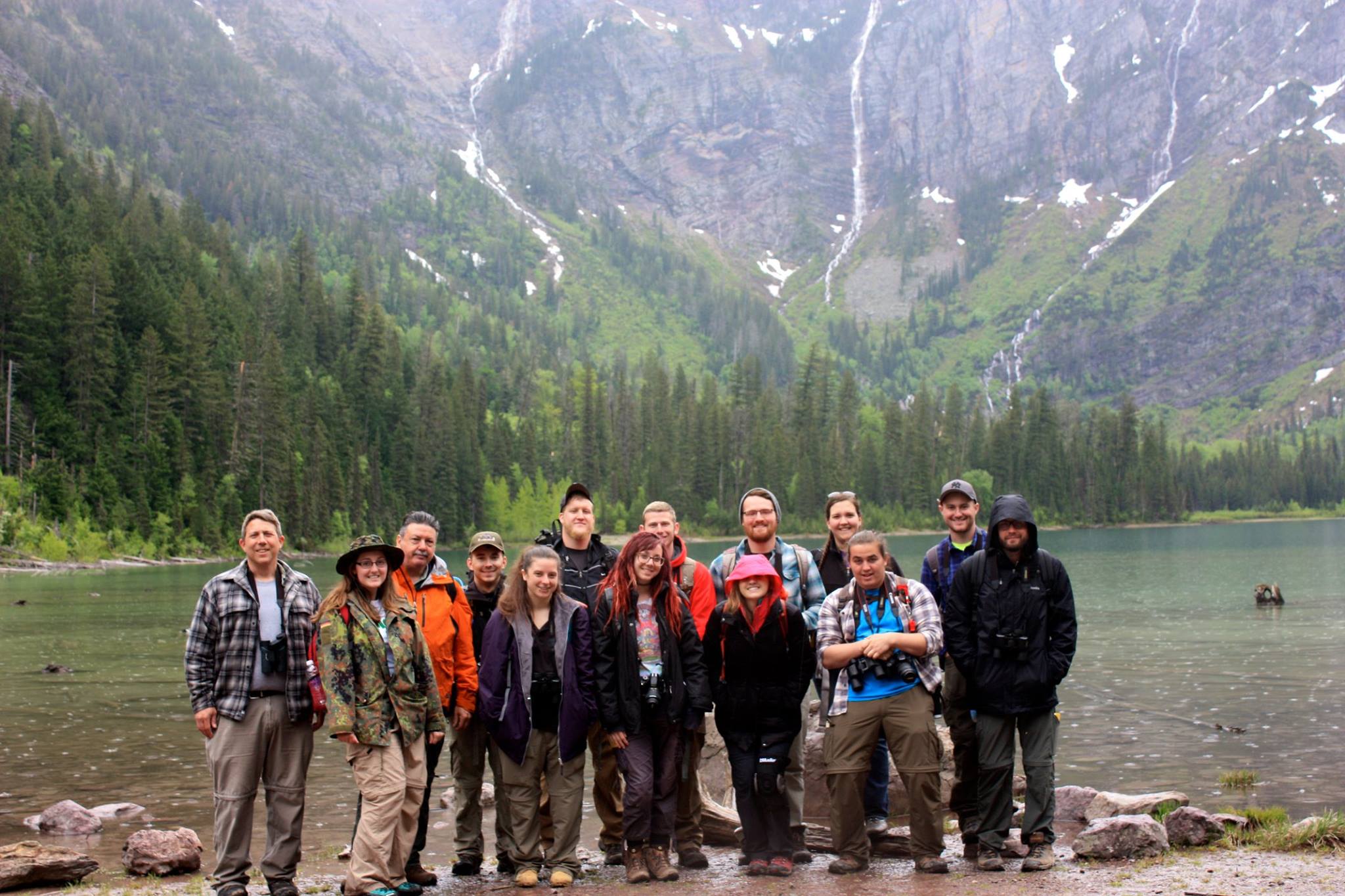 Travel study 2016 group at Glacier NP
