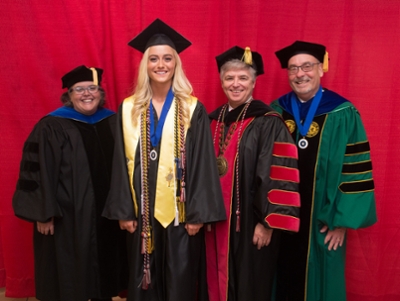 May 2018 CAS Commencement Speaker with Chancellor, Provost and CAS Dean