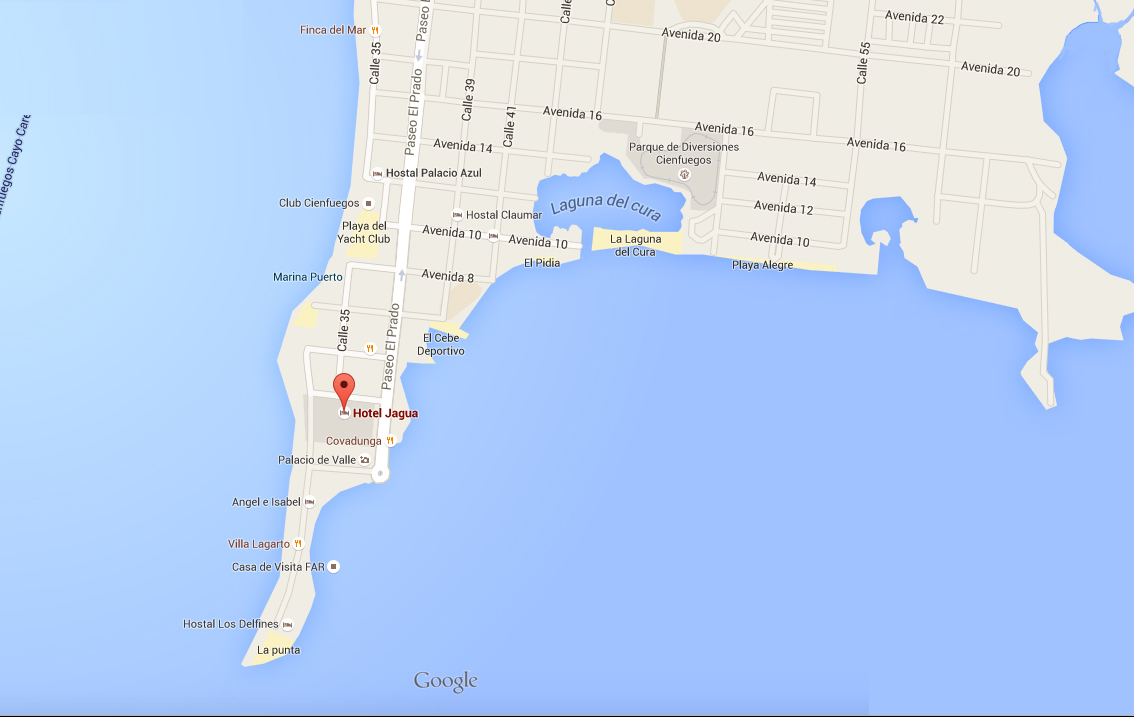 Detail Map Showing Jagua Hotel