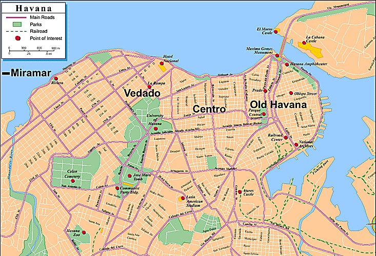 Map of Havana