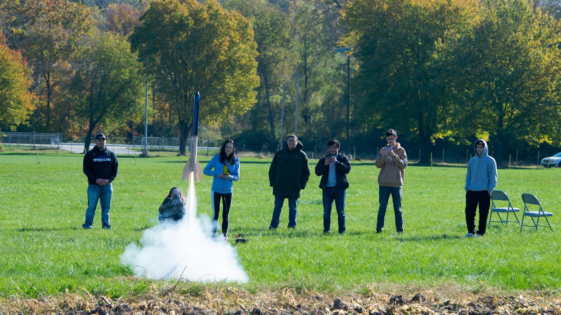Students at rocket launch