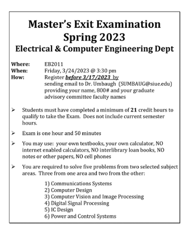 Spring 2023 Exit Exam