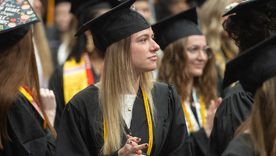 SIUE student at Commencement