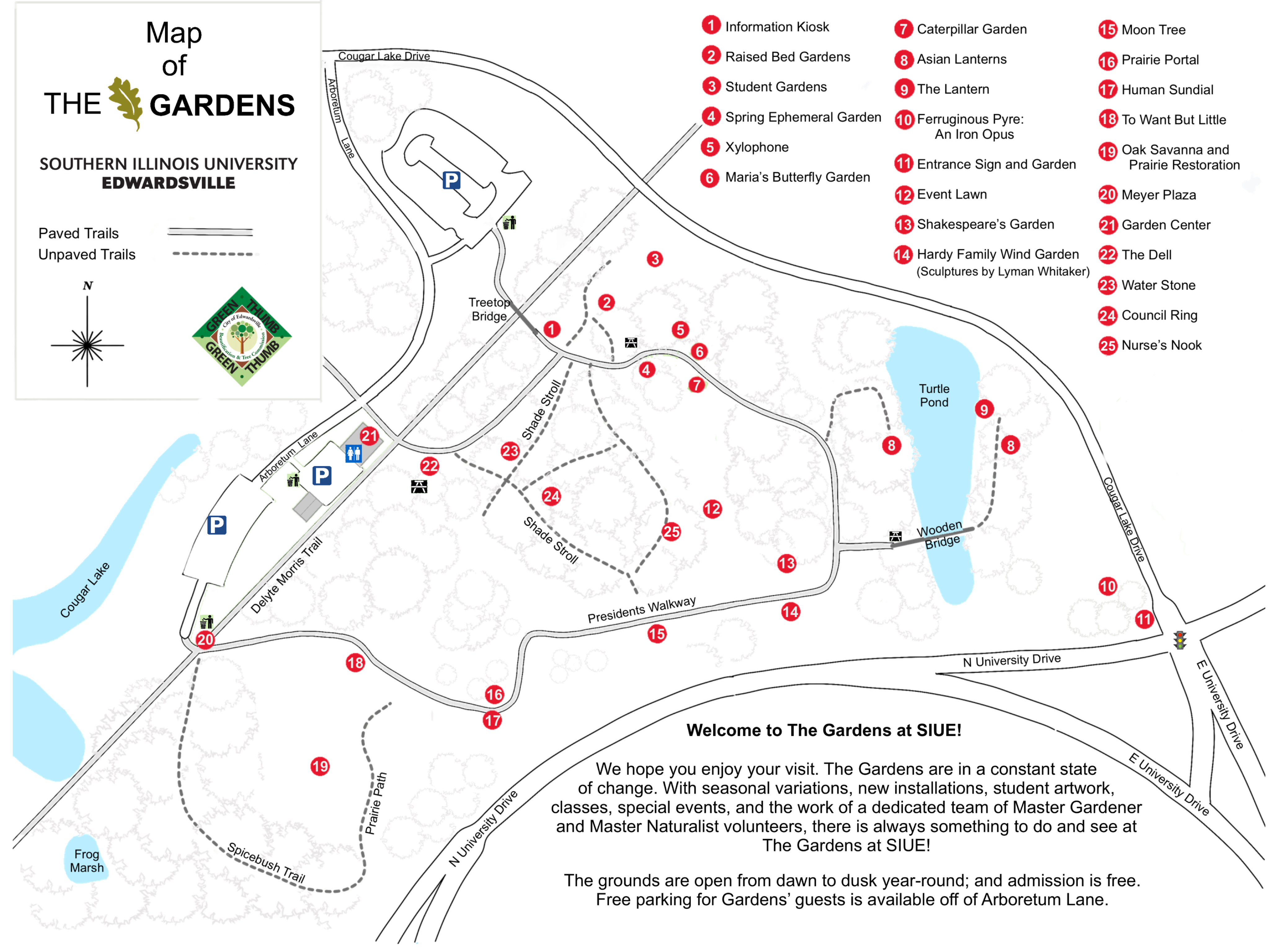 Map of The Gardens at SIUE