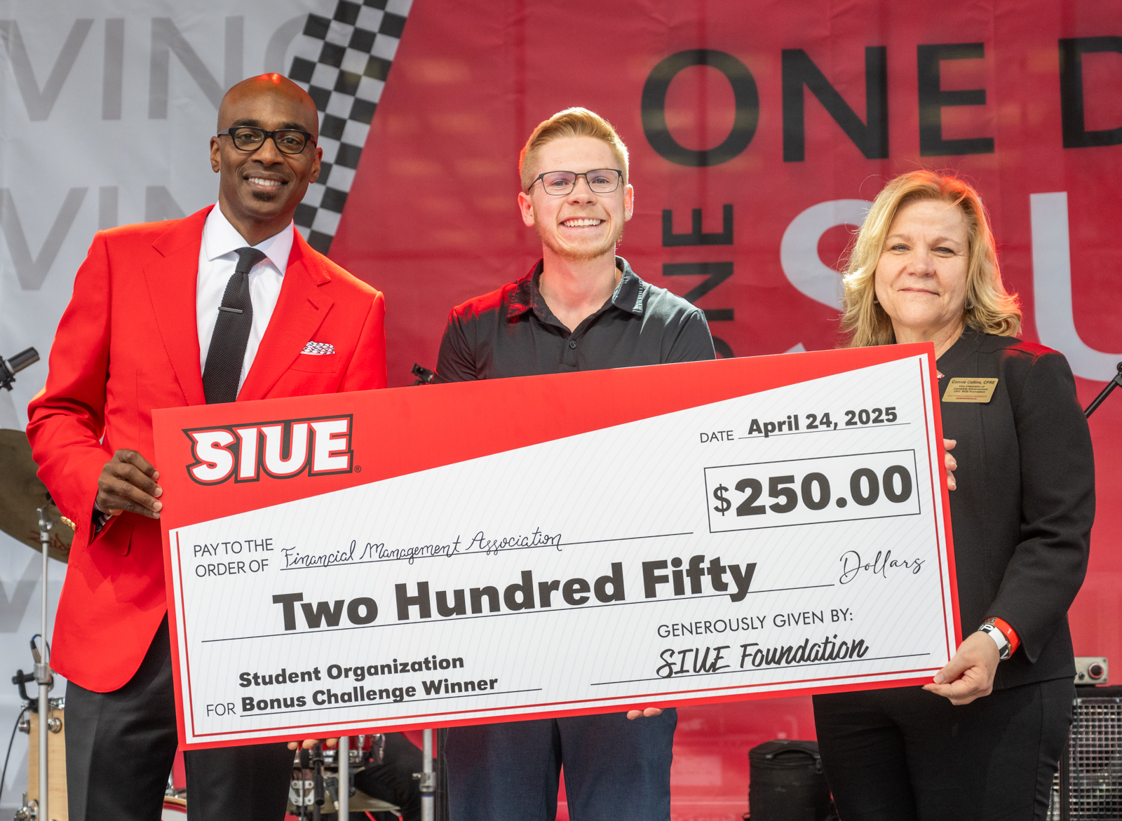 One Day One SIUE 2025 Bonus Dollar Challenge Winner - FMA