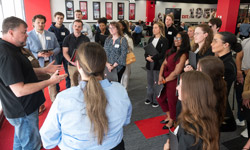 SIUE students at a meeting