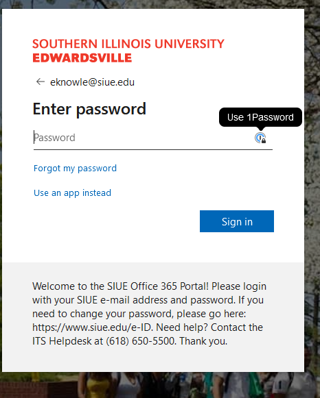 365 - Entering a password