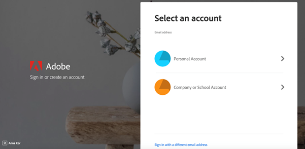 account selection