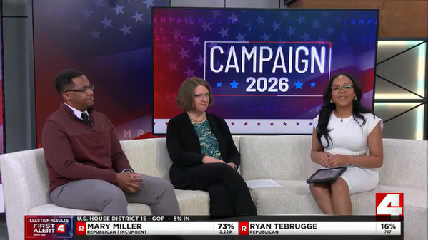 Morgan Harris, KMOV Studio with Laurie Rice