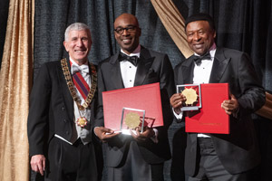 Lincoln Academy Chancellor Todd Shapiro, SIUE Chancellor James T. Minor, SIU Trustee Ed Hightower