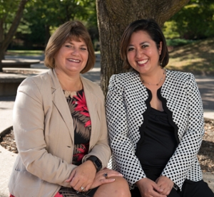 Theresa San Luis and her SIUE mentor Lora Miles