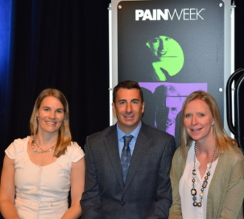 (L-R) Dr. Carrie Vogler with the SIUE School of Pharmacy, Dr. Kevin Rowland with the SIU School of Dental Medicine and Dr. Stacy Sattovia with the SIU School of Medicine presented their research at the 10th annual PAINWeek.