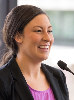 SIUE School of Nursing Alumna Mackenzie Schutt was the scholarship luncheon's guest speaker. 