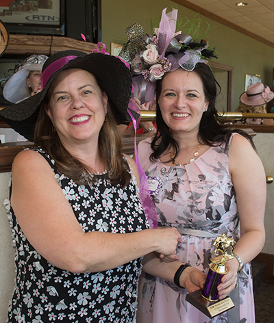 SIUE's Rachel Stack presented Rachel Clothier with the Most Glamorous award.