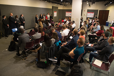 Doctoral candidates in the SIUE School of Nursing presented their practice projects prior to their May 4 graduation.