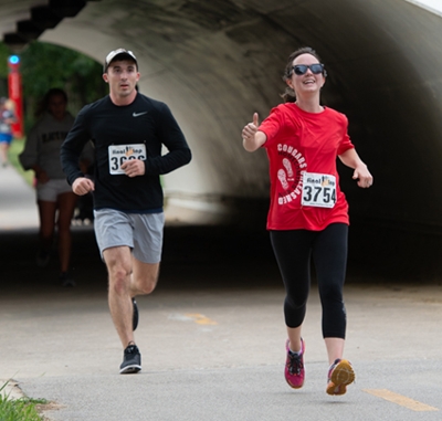 Participants ran across SIUE’s expansive campus during the Cougars Unleashed Homecoming Run.
