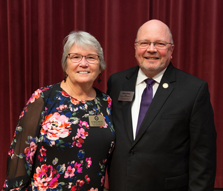 Hall of Fame Inductee Dr. Patricia Nihill and SIU SDM Dean Bruce Rotter