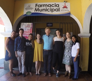 The SIUE clinic team stands with Lissette Ortega, their Guatemalan partner who coordinates student activities, including clinic work and Spanish lessons. 