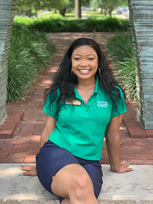 SIUE college student personnel administration graduate student Mariah Young, of Edwardsville, is completing a summer internship at the University of North Texas.