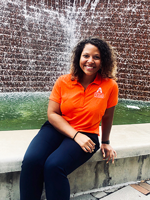 CSPA student Morgan Short, of Decatur, is assisting with summer camps and conferences at the University of Texas at Arlington.
