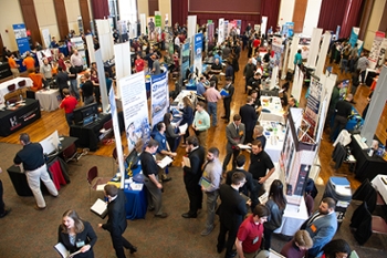 Representatives from more than 185 major companies attended the SIUE Career Development Center’s Spring Career Fairs.