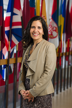 Silvia Torres-Bowman, director of the Illinois SBDC International Trade Center at Southern Illinois University Edwardsville.