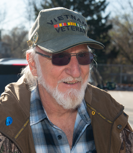 Veteran Donald McMaster, of Wood River, was all smiles outside following his receipt of free dental care at the SIU SDM’s Veteran’s Care Day. 